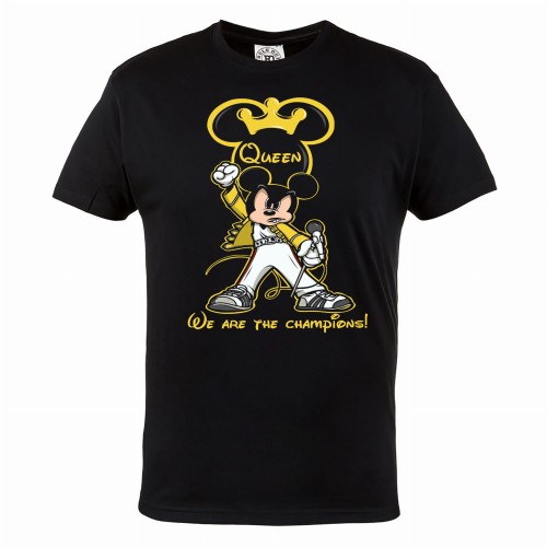 KOSZULKA MĘSKA ZESPÓŁ QUEEN MYSZKA MICKEY WE ARE THE CHAMPIONS 1