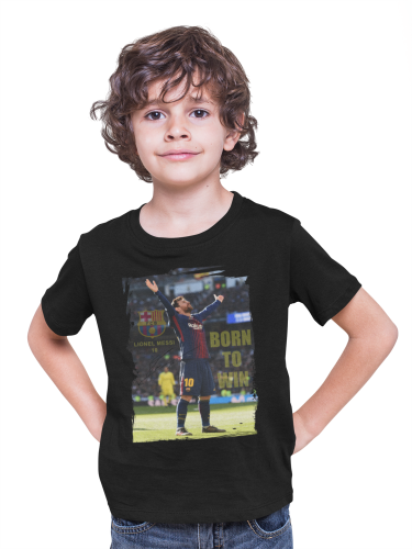 KOSZULKA DZIECIĘCA LIONEL MESSI BORN TO WIN FC BARCELONA 1