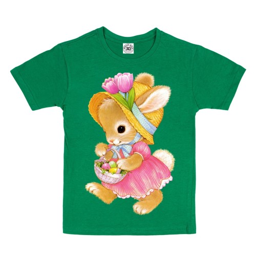 DZIECIĘCA KOSZULKA ŚWIĄTECZNA WIELKANOC PANI ZAJĄCZEK Z KOSZYCZKIEM WIELKANOCNYM EASTER116 3