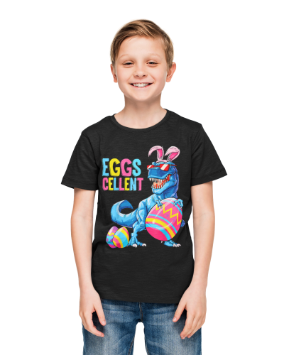 DZIECIĘCA KOSZULKA ŚWIĄTECZNA WIELKANOC DINOZAUR Z PISANKAMI 4