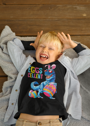 DZIECIĘCA KOSZULKA ŚWIĄTECZNA WIELKANOC DINOZAUR Z PISANKAMI 10