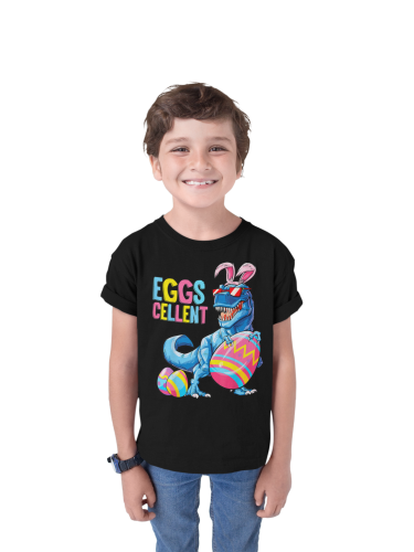 DZIECIĘCA KOSZULKA ŚWIĄTECZNA WIELKANOC DINOZAUR Z PISANKAMI 5