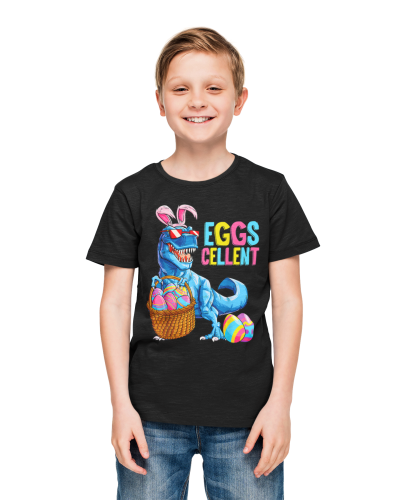 DZIECIĘCA KOSZULKA ŚWIĄTECZNA WIELKANOC DINOZAUR PISANKI EGGSCELLENT 4