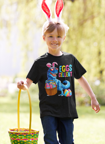 DZIECIĘCA KOSZULKA ŚWIĄTECZNA WIELKANOC DINOZAUR PISANKI EGGSCELLENT 7