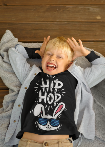 DZIECIĘCA KOSZULKA ŚWIĄTECZNA WIELKANOC EASTER ZAJĄCZEK HIP HOP 8