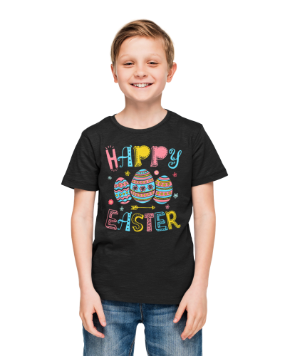 DZIECIĘCA KOSZULKA ŚWIĄTECZNA WIELKANOC HAPPY EASTER KOLORWE PISANKI 4