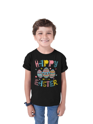 DZIECIĘCA KOSZULKA ŚWIĄTECZNA WIELKANOC HAPPY EASTER KOLORWE PISANKI 5