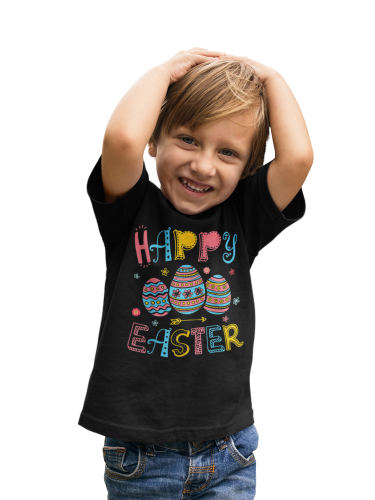 DZIECIĘCA KOSZULKA ŚWIĄTECZNA WIELKANOC HAPPY EASTER KOLORWE PISANKI 6