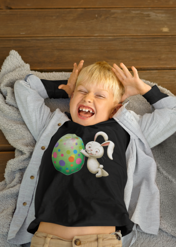 DZIECIĘCA KOSZULKA ŚWIĄTECZNA WIELKANOC EASTER ZAJĄCZEK WIELKANOCNY Z PISANKĄ 9