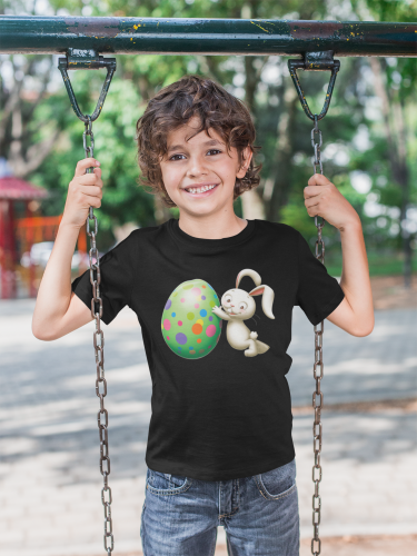 DZIECIĘCA KOSZULKA ŚWIĄTECZNA WIELKANOC EASTER ZAJĄCZEK WIELKANOCNY Z PISANKĄ 8