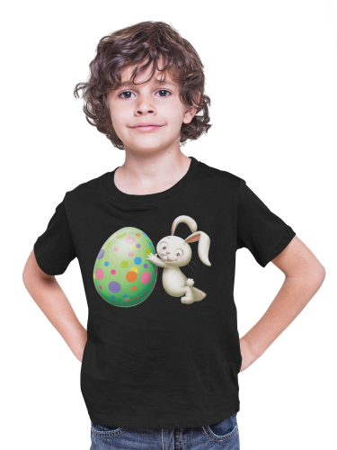 DZIECIĘCA KOSZULKA ŚWIĄTECZNA WIELKANOC EASTER ZAJĄCZEK WIELKANOCNY Z PISANKĄ 3