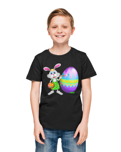 DZIECIĘCA KOSZULKA ŚWIĄTECZNA WIELKANOC EASTER ZAJĄCZEK MALUJĄCY PISANKĘ 4
