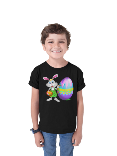 DZIECIĘCA KOSZULKA ŚWIĄTECZNA WIELKANOC EASTER ZAJĄCZEK MALUJĄCY PISANKĘ 5