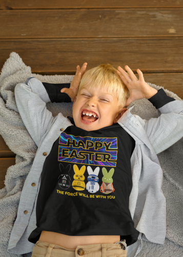 DZIECIĘCA KOSZULKA ŚWIĄTECZNA WIELKANOC HAPPY EASTER STAR WARS 8