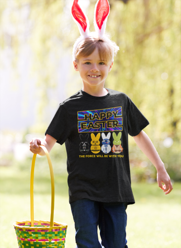 DZIECIĘCA KOSZULKA ŚWIĄTECZNA WIELKANOC HAPPY EASTER STAR WARS 7