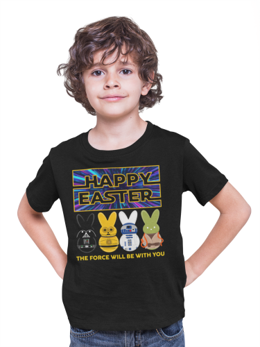 DZIECIĘCA KOSZULKA ŚWIĄTECZNA WIELKANOC HAPPY EASTER STAR WARS 3
