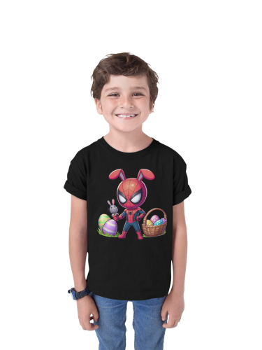 DZIECIĘCA KOSZULKA ŚWIĄTECZNA WIELKANOC WIELKANOCNY SPIDER MAN Z PISANKAMI 5
