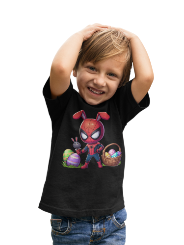 DZIECIĘCA KOSZULKA ŚWIĄTECZNA WIELKANOC WIELKANOCNY SPIDER MAN Z PISANKAMI 6