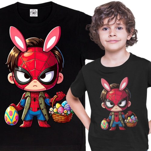 DZIECIĘCA KOSZULKA ŚWIĄTECZNA WIELKANOC SPIDER MAN Z PISANKAMI 1