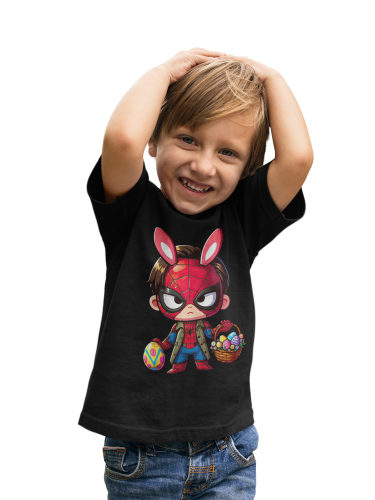 DZIECIĘCA KOSZULKA ŚWIĄTECZNA WIELKANOC SPIDER MAN Z PISANKAMI 6