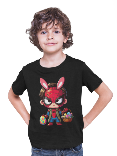 DZIECIĘCA KOSZULKA ŚWIĄTECZNA WIELKANOC SPIDER MAN Z PISANKAMI 3