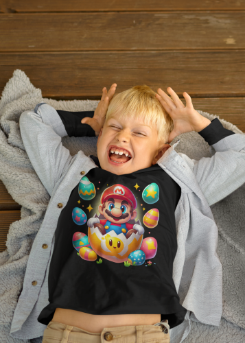 DZIECIĘCA KOSZULKA ŚWIĄTECZNA WIELKANOC MARIO BROS W PISANCE 9