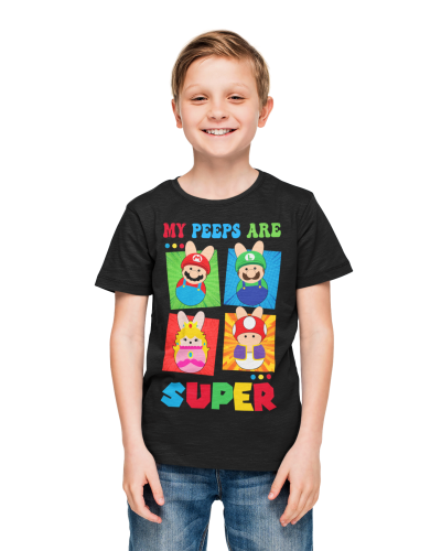 DZIECIĘCA KOSZULKA ŚWIĄTECZNA WIELKANOC SUPER MARIO BROS POSTACIE 5