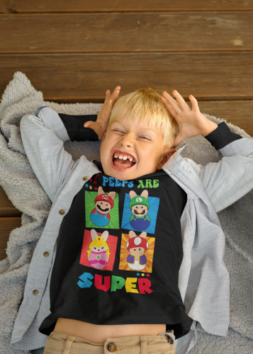 DZIECIĘCA KOSZULKA ŚWIĄTECZNA WIELKANOC SUPER MARIO BROS POSTACIE 10