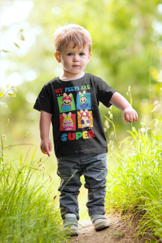 DZIECIĘCA KOSZULKA ŚWIĄTECZNA WIELKANOC SUPER MARIO BROS POSTACIE 8