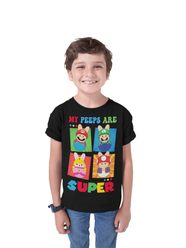 DZIECIĘCA KOSZULKA ŚWIĄTECZNA WIELKANOC SUPER MARIO BROS POSTACIE 4