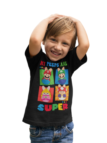 DZIECIĘCA KOSZULKA ŚWIĄTECZNA WIELKANOC SUPER MARIO BROS POSTACIE 6