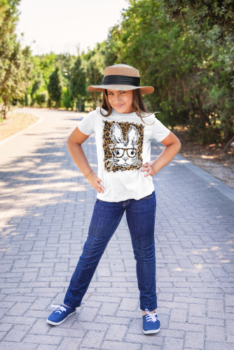 DZIECIĘCA KOSZULKA ŚWIĄTECZNA WIELKANOC ZAJĄCZEK W OKULARACH PANTERKA 7