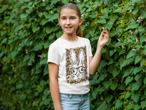 DZIECIĘCA KOSZULKA ŚWIĄTECZNA WIELKANOC ZAJĄCZEK W OKULARACH PANTERKA 10