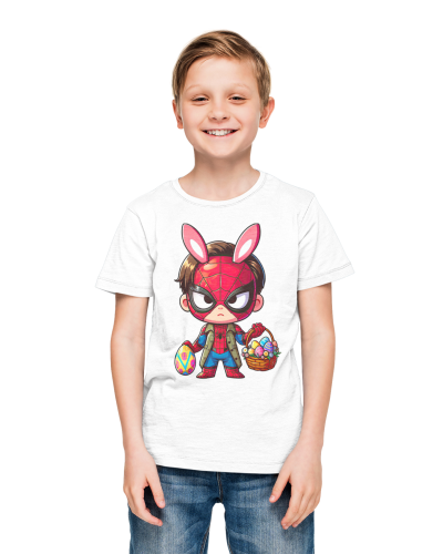 DZIECIĘCA KOSZULKA ŚWIĄTECZNA WIELKANOC SPIDER MAN Z PISANKAMI 4