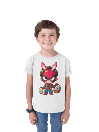 DZIECIĘCA KOSZULKA ŚWIĄTECZNA WIELKANOC SPIDER MAN Z PISANKAMI 5