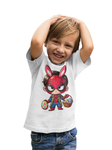 DZIECIĘCA KOSZULKA ŚWIĄTECZNA WIELKANOC SPIDER MAN Z PISANKAMI 6