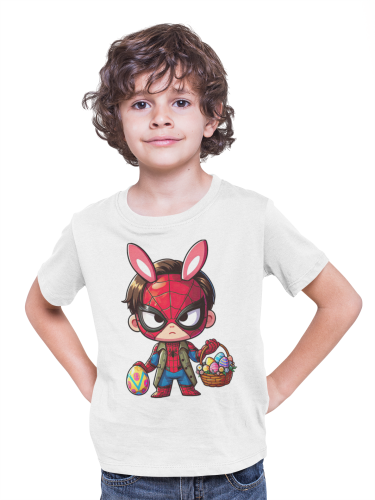 DZIECIĘCA KOSZULKA ŚWIĄTECZNA WIELKANOC SPIDER MAN Z PISANKAMI 3