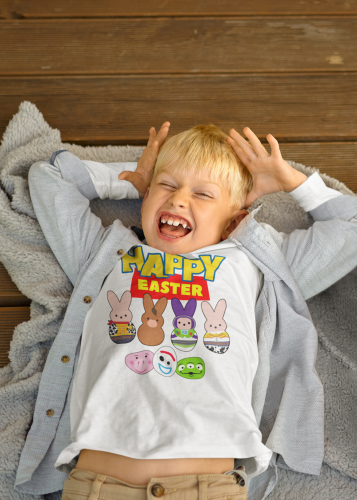 DZIECIĘCA KOSZULKA ŚWIĄTECZNA WIELKANOC HAPPY EASTER TOY STORY 8