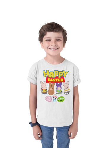DZIECIĘCA KOSZULKA ŚWIĄTECZNA WIELKANOC HAPPY EASTER TOY STORY 5