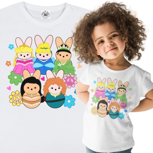 DZIECIĘCA KOSZULKA ŚWIĄTECZNA WIELKANOC KSIĘŻNICZKI DISNEYA