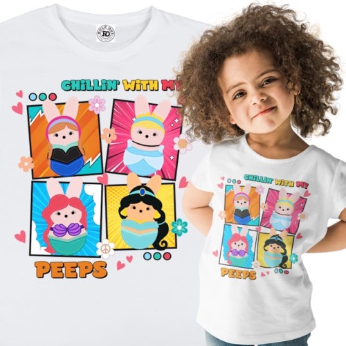 DZIECIĘCA KOSZULKA ŚWIĄTECZNA WIELKANOC KSIĘŻNICZKI DISNEYA CHILLIN' 1