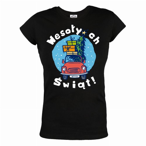 DAMSKA KOSZULKA ŚWIĄTECZNA WESOŁYCH ŚWIĄT 1