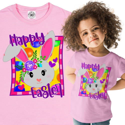 DZIECIĘCA KOSZULKA ŚWIĄTECZNA WIELKANOC ZAJĄCZEK HAPPY EASTER