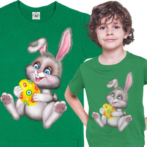 DZIECIĘCA KOSZULKA ŚWIĄTECZNA WIELKANOC EASTER WESOŁY ZAJĄCZEK Z PISANKĄ