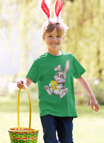 DZIECIĘCA KOSZULKA ŚWIĄTECZNA WIELKANOC EASTER WESOŁY ZAJĄCZEK Z PISANKĄ 7