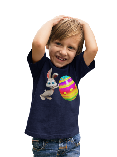 DZIECIĘCA KOSZULKA ŚWIĄTECZNA WIELKANOC KRÓLICZEK ZAJĄCZEK WIELKANOCNY  Z PISANKĄ 6