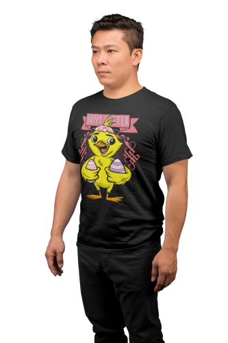 KOSZULKA MĘSKA NA WIELKANOC HAPPY EASTER KURCZACZEK Z PISANKAMI 5