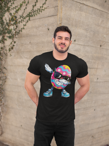 KOSZULKA MĘSKA NA WIELKANOC KOLOROWA PISANKA DABBING 10