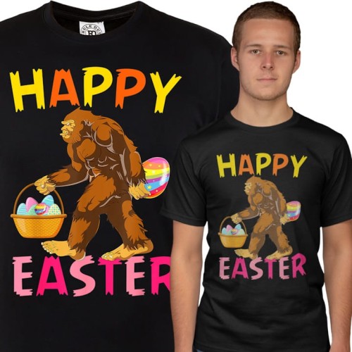 KOSZULKA MĘSKA NA WIELKANOC YETI HAPPY EASTER EASTER78