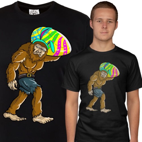 KOSZULKA MĘSKA NA WIELKANOC YETI Z PISANKĄ EASTER79 1